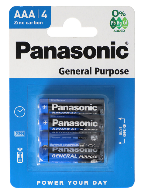 PANASONIC Batteries AAA R03 4pcs